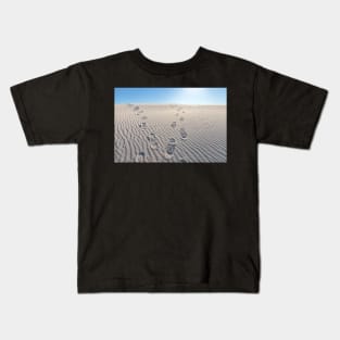 Footsteps in Desert Kids T-Shirt